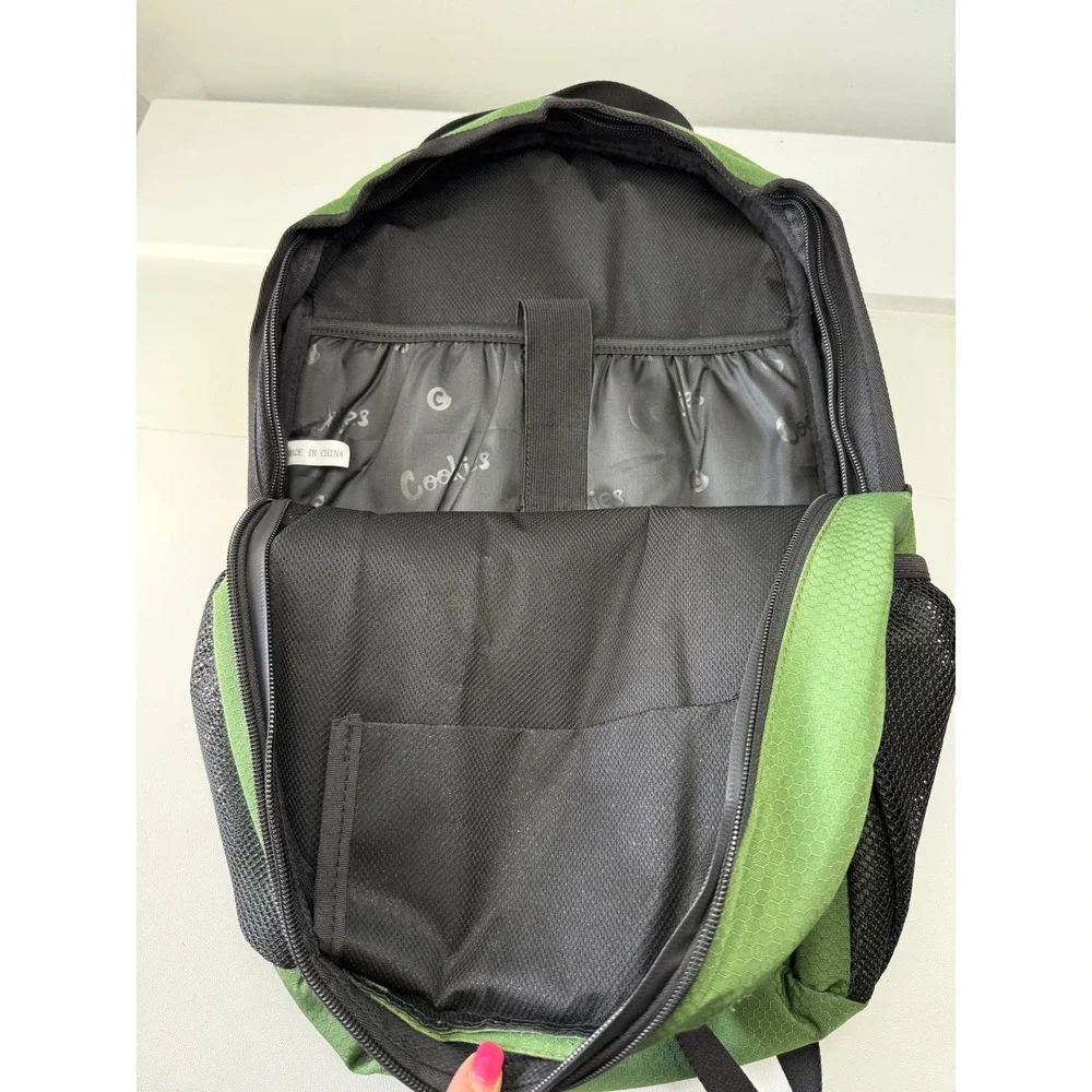 Cookies Smell‎ Proof Backpack Olive Green Honeycomb Ripstop Streetwear Bag NEW